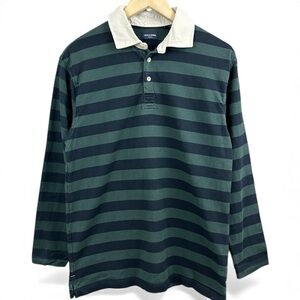 Jack & Jones Premium Long Sleeve Stripe White Polo Shirt Size Large